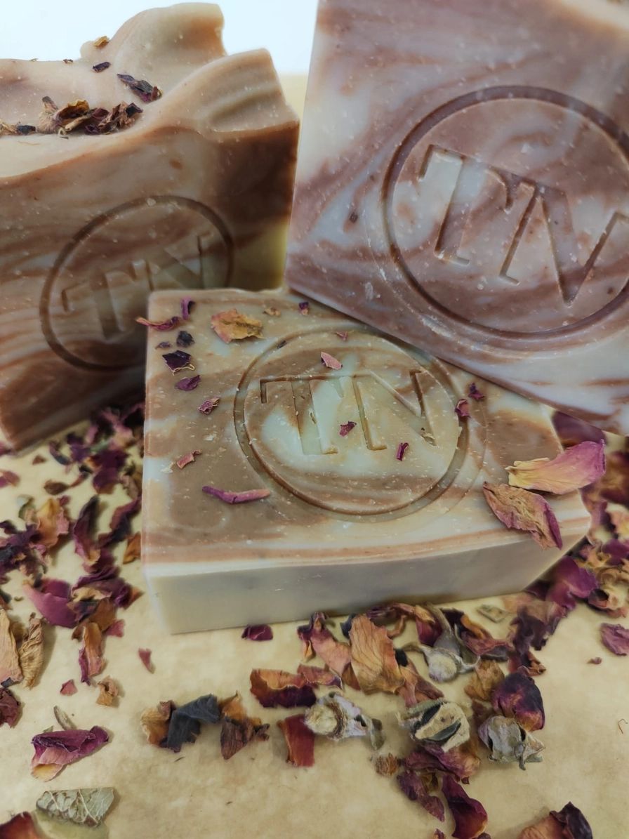 Natürliche feste Seifenrosen - handgemacht - 100 g