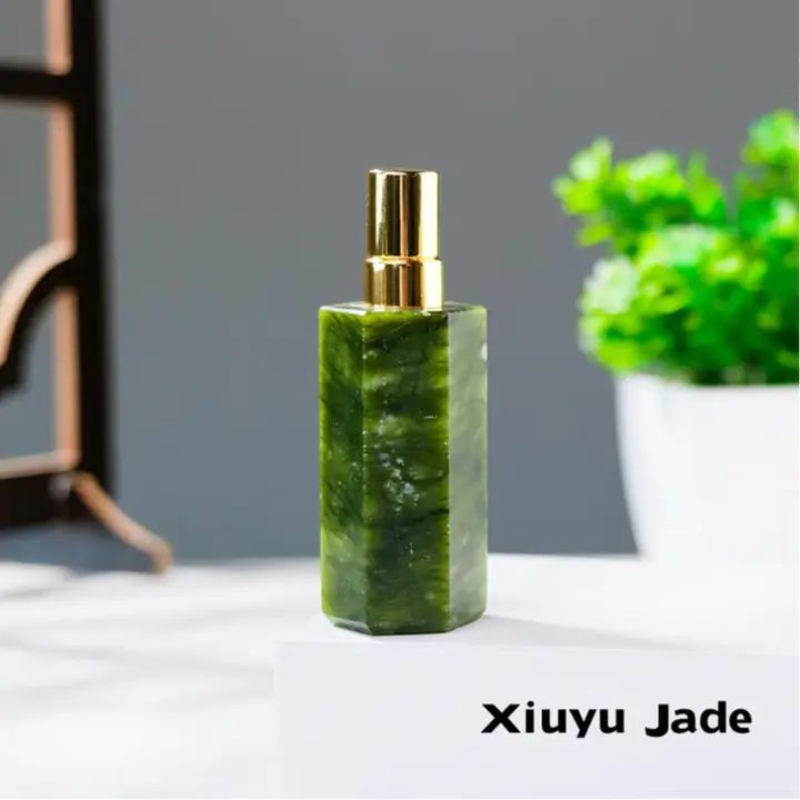 Grüne Jade Natural Crystals Gem Parfümflasche