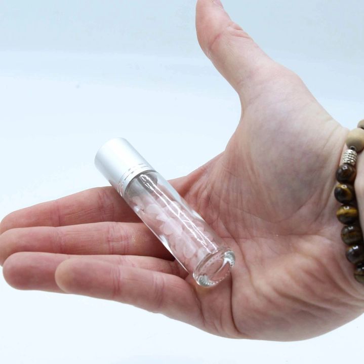 Rollflasche für ätherisches Edelsteinöl, schwarzer Turmalton