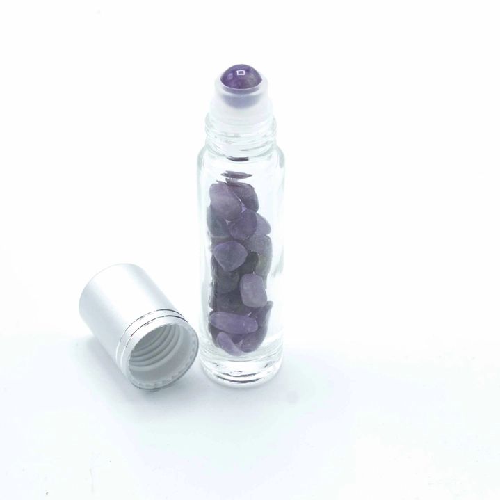 Rollflasche für ätherisches Edelsteinöl, Amethyst
