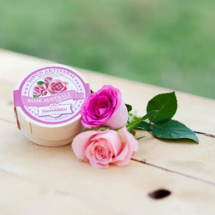 Rosenpeeling-Seife in Holzkiste 100g