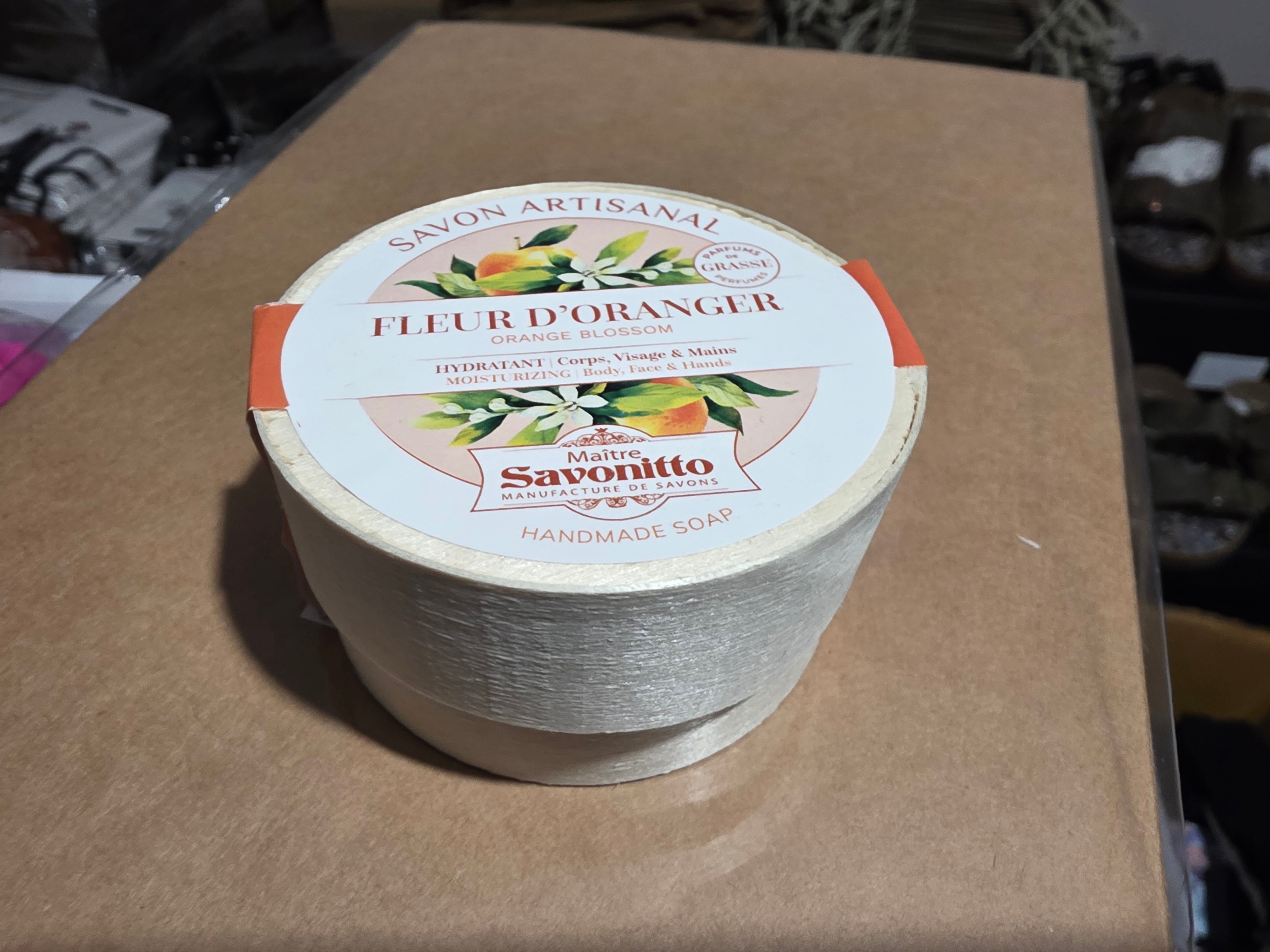 Orangenblütenseife mit Holzkiste 100g