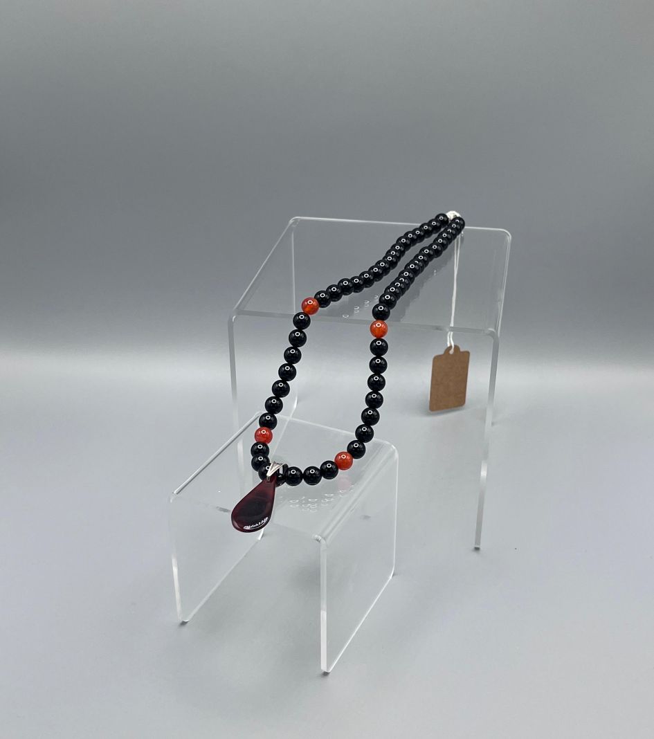 Halskette Achat/roter Aventurin