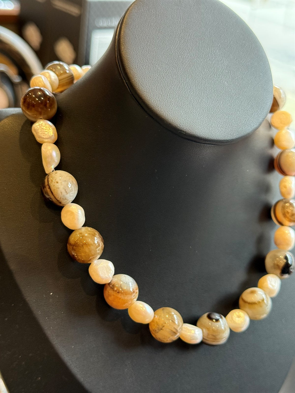 INDISCHER ACHAT - PERLE HALSKETTE ca 42 cm  - UNICAT