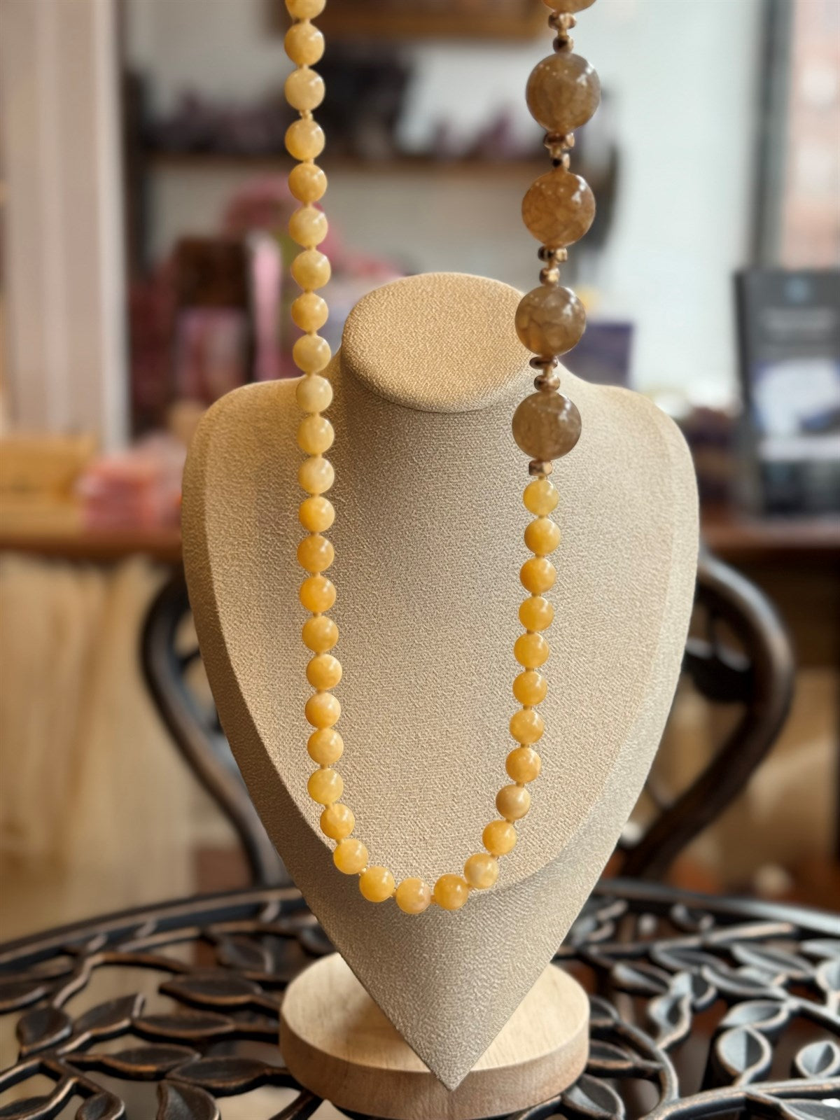 ACHAT- JADE- HÄMATIT HALSKETTE ca.84 cm  - UNICAT