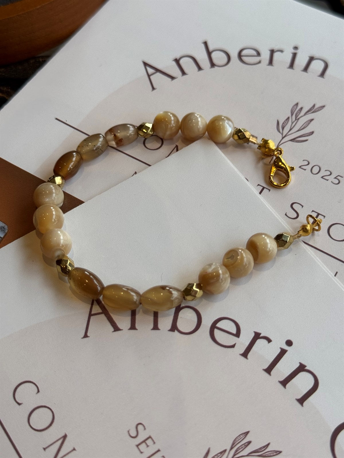 KAUKASUS ACHAT - CALCIT ARMBAND ca 20 cm  - UNICAT