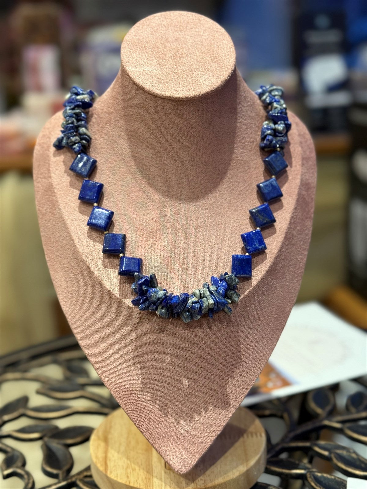 LAPISLAZULI HALSKETTE ca 63 cm  - UNICAT