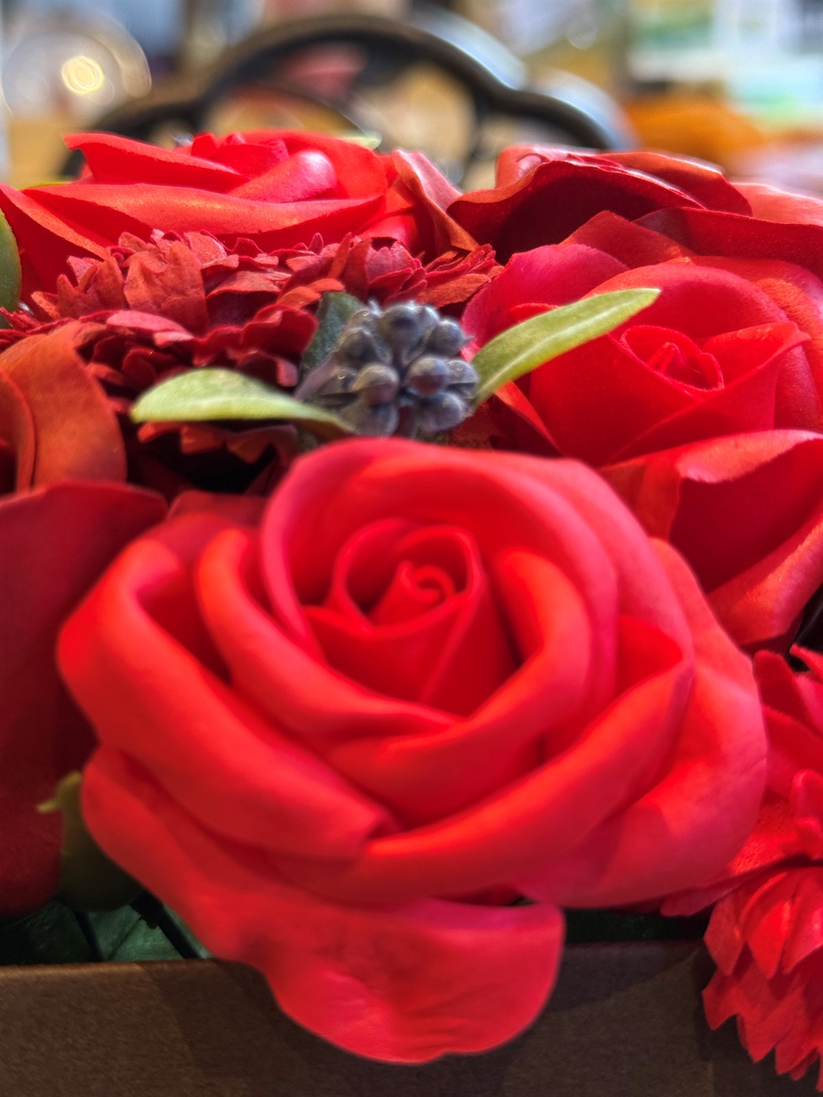 Bouquet Flowers Seife - Rote Rosen und Nelken