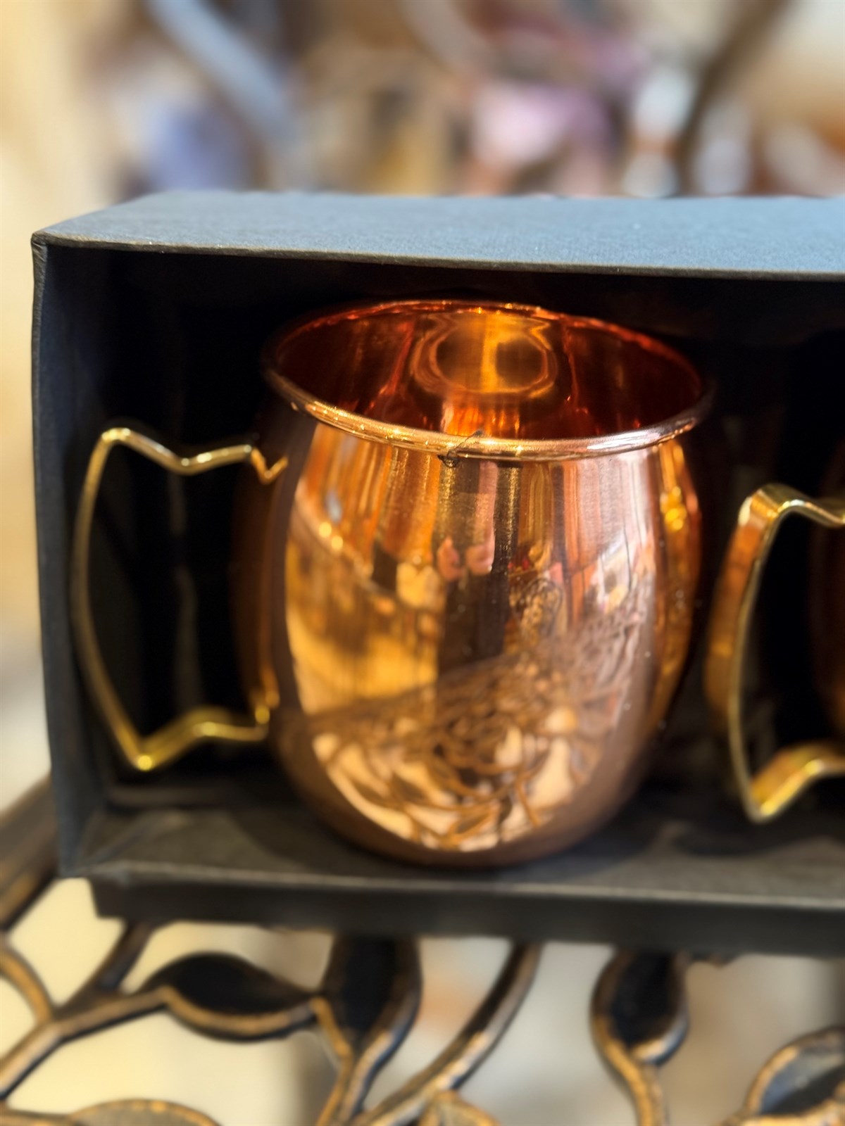 Reines Kupfer 3er Set Krüge/Bierkrüge glatt – 3 x 470 ml