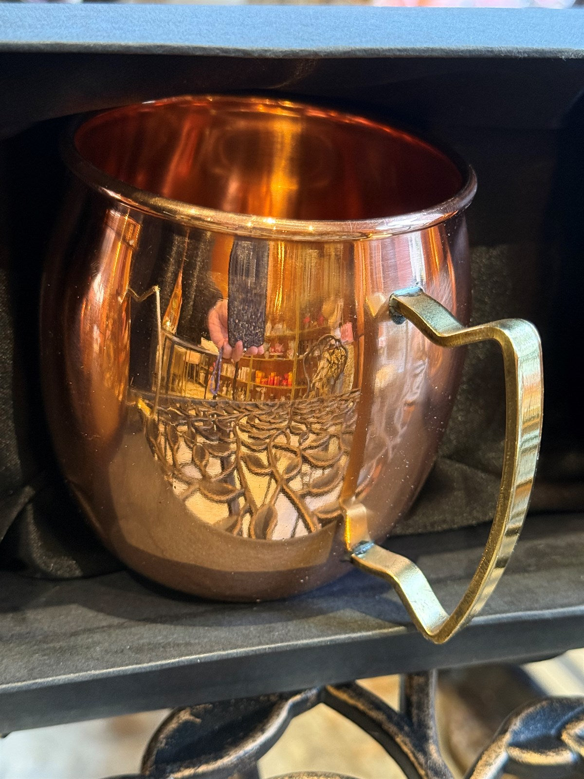 Reines Kupfer 3er Set Krüge/Bierkrüge glatt – 3 x 470 ml