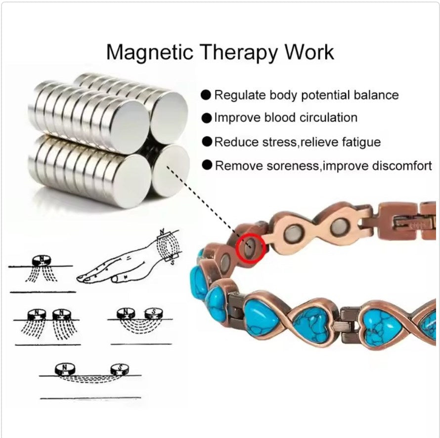 Luxus-Gesundheitsarmband magnetisch Kupfer – 0,6 cm
