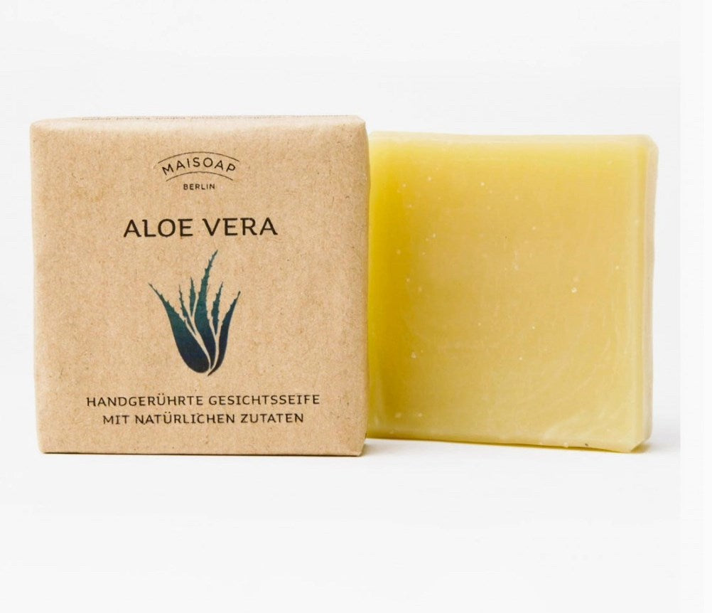 HANDGERÜHRTE ALOE VERA SEIFE MIT NATÜRLICHEN ZUTATEN 90 gr