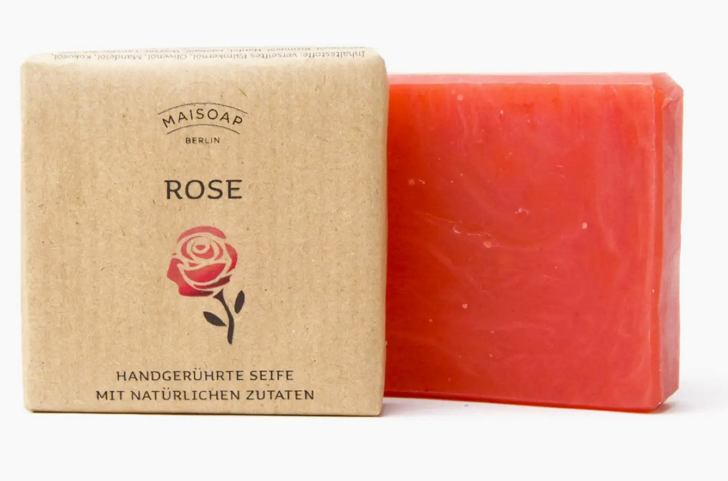 HANDGERÜHRTE ROSEN SEIFE MIT NATÜRLICHEN ZUTATEN 90 gr